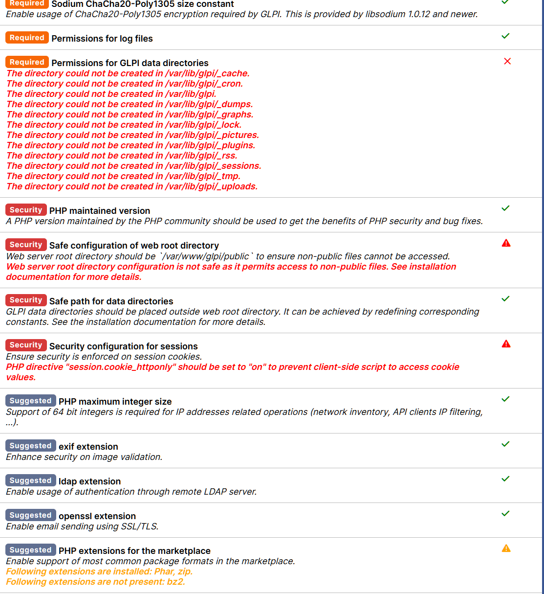 ITSM – GLPI – config