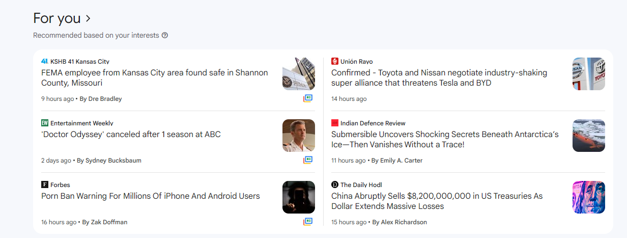 AI slop in Google News – need to drop them